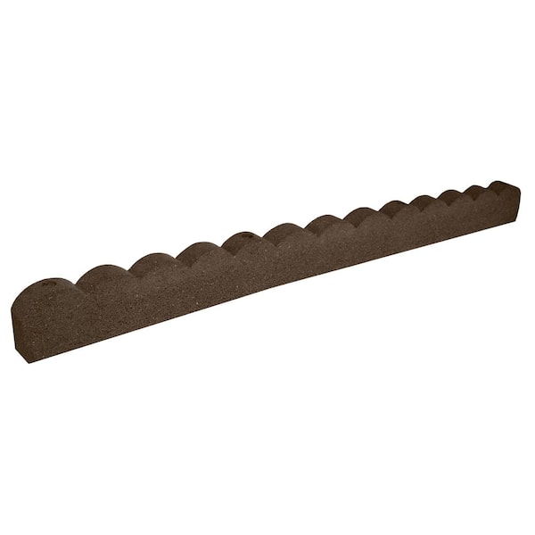 Multy Home 47 in. x 2 in. x 4 in. Earth Scalloped Rubber Garden Edging (Pack of 2) Multy Home 47 in. x 2 in. x 4 in. Earth Scalloped Rubber Garden Edging (Pack of 2)