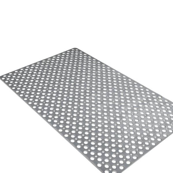 23.6 in. x 35.4 in. Large Non Slip Shower Mats in Grey, Anti-Slip Shower Stall Mat for Elderly with Big Suction Cups