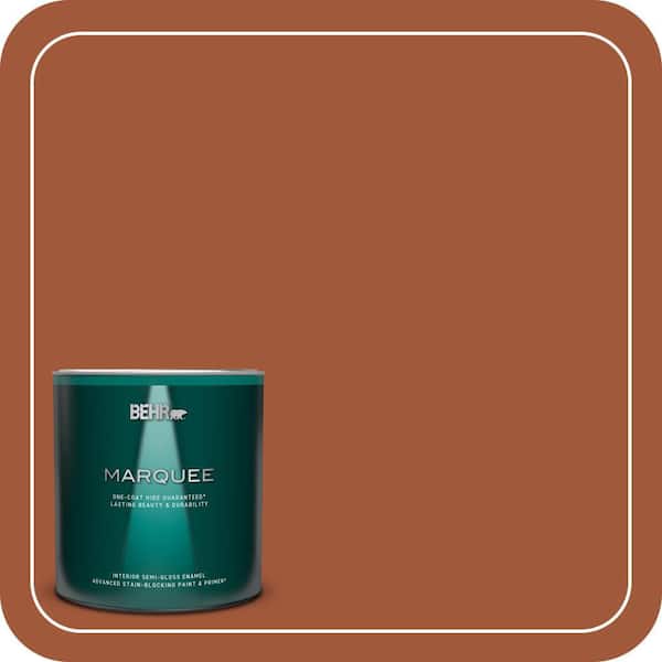 BEHR MARQUEE 1 qt. #S-H-230 Ground Nutmeg Semi-Gloss Enamel Interior Paint & Primer