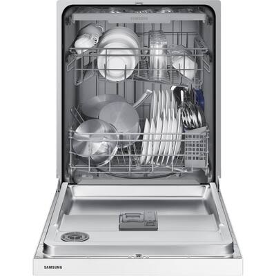 24 in. Front Control Dishwasher in White with 3rd Rack, 51 dBA