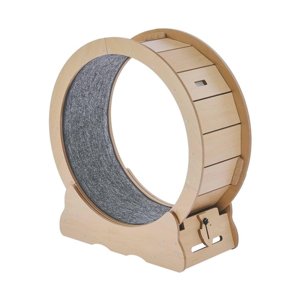 Large Cat Exercise Wheel, 29.5 in. Treadmill for Indoor Cats with Removable Carpet and Teaser Toy, Ideal for Running price history on PriceWatchPro