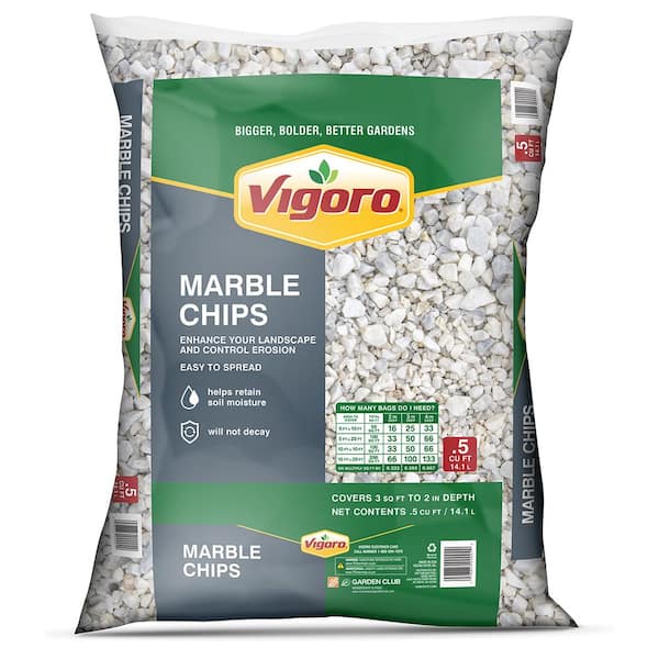 Vigoro 05 Cu Ft White Marble Chips 100032400 The Home Depot 4258