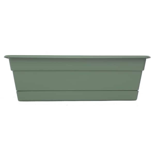 Bloem Dura Cotta 30 in. L x 7.5 in. W x 5.75 in. H 16 qts. Rectangular Basil Indoor/Outdoor Plastic Window Box Planter