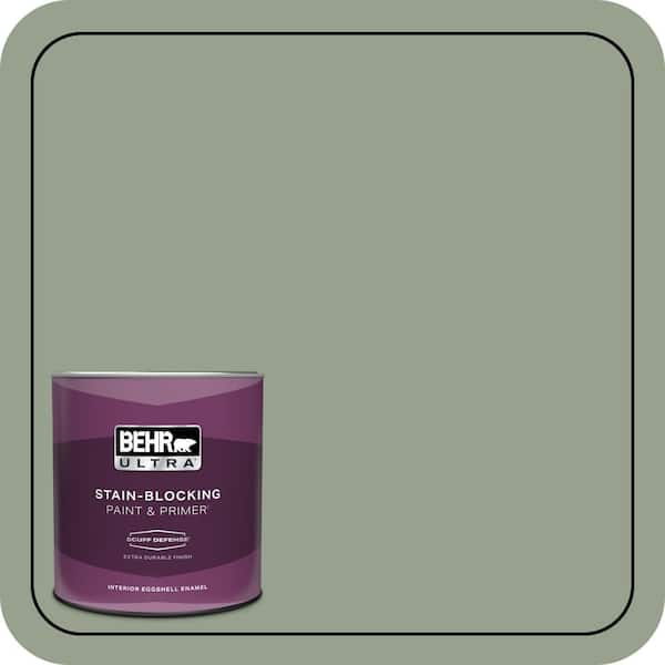 BEHR ULTRA 1 qt. #N390-4 Bitter Sage Extra Durable Eggshell Enamel Interior Paint & Primer