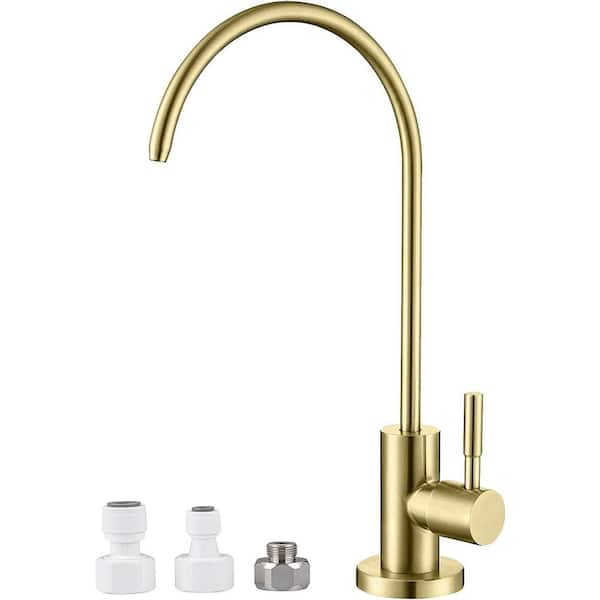 Unbranded Roxy Single handle Deck mount Standard Kitchen Faucet 2.2 in. W Stainless Steel 16GS-36509