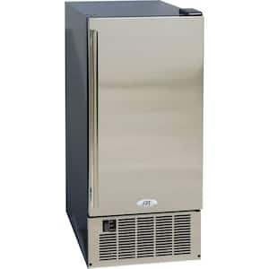 14.6 in. 50 lb. Built-In Ice Maker in Stainless and Black