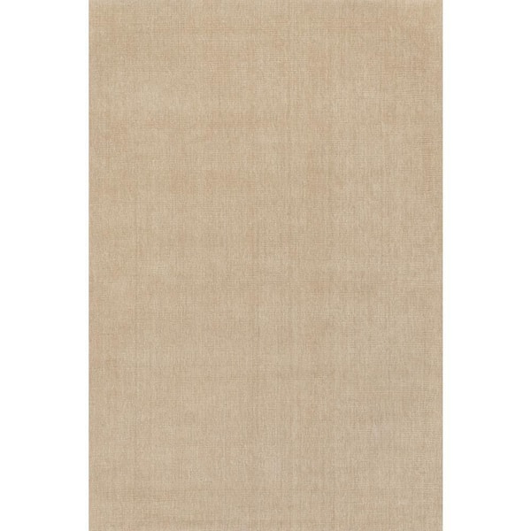 Nate Berkus x Rugs Crosby Solid Wool Cozy Beige 5 ft. x 8 ft. Indoor Area Rug