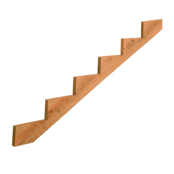 ProWood 6-Step Pressure-Treated Cedar-Tone Pine Stair Stringer