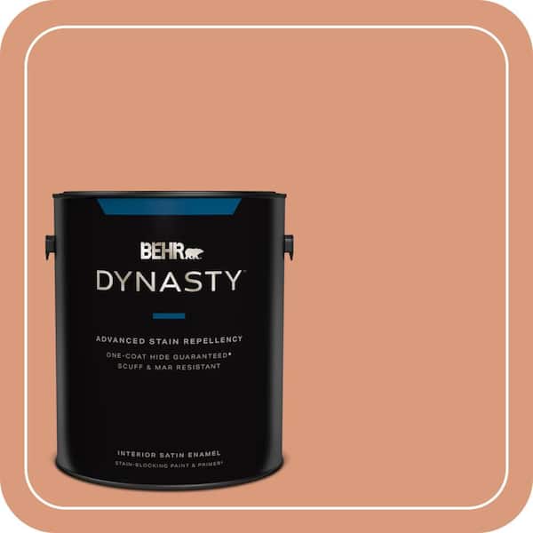BEHR DYNASTY 1 gal. #MQ1-27 Dazzle and Delight One-Coat Hide Satin Enamel Interior Stain-Blocking Paint & Primer