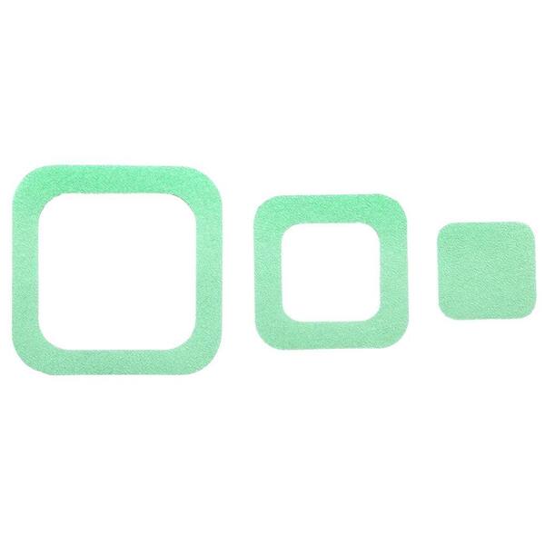 SlipX Solutions Adhesive Square Treads in Green (21-Count)