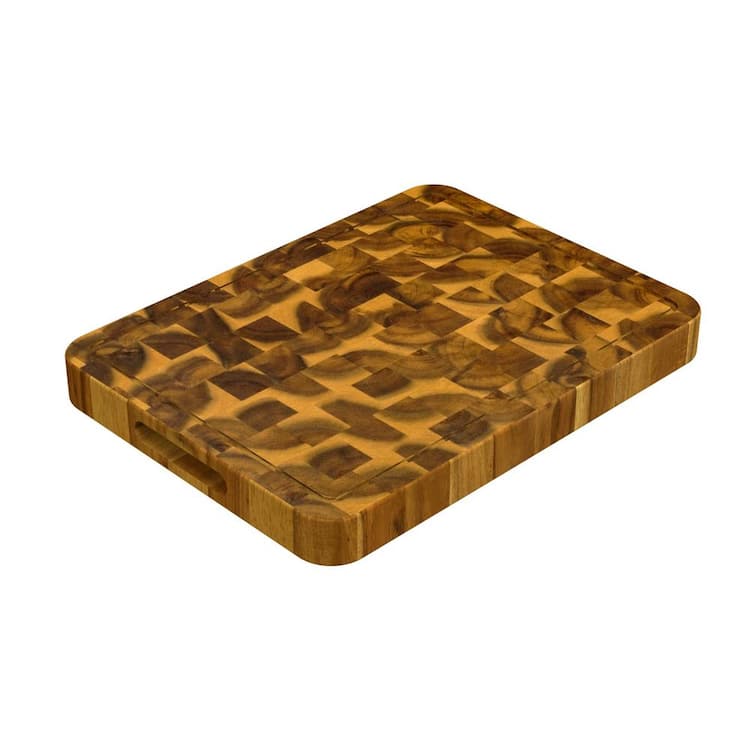 Interbuild 13 Ft L X 12 In D Acacia Butcher Block Chopping Board Countertop In Golden Teak 