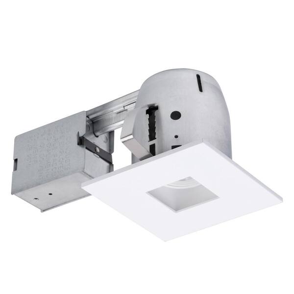 Globe Electric 4 in. Matte White Die-Cast Recessed Lighting Kit