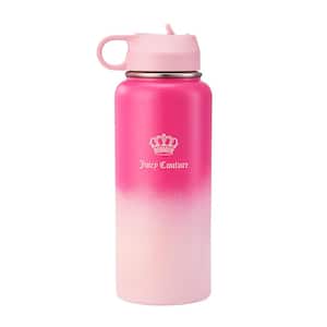 Juicy Go Girl 32 oz. Hot Pink/Pink Stainless Steel with Pop Up Straw Travel Mug