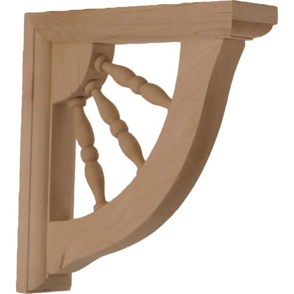 Ekena Millwork 1-1/2 in. x 7 in. x 7 in. Alder Andrea Wagon Wheel Bracket