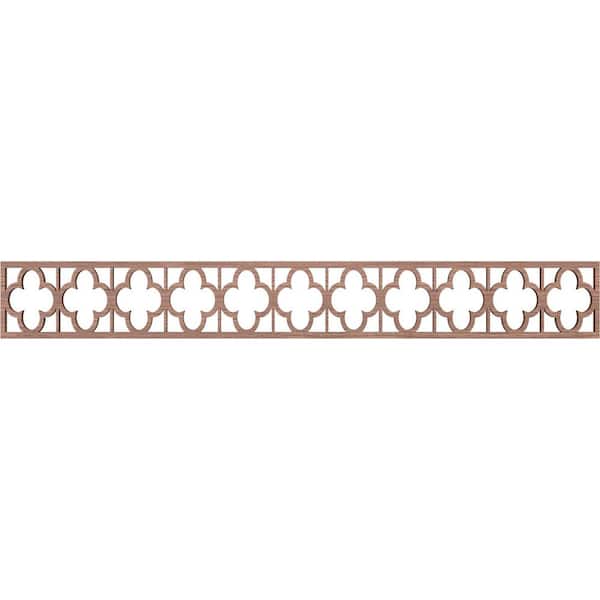 Ekena Millwork Woodall Fretwork 0.375 in. D x 46.5 in. W x 6 in. L Walnut Wood Panel Moulding