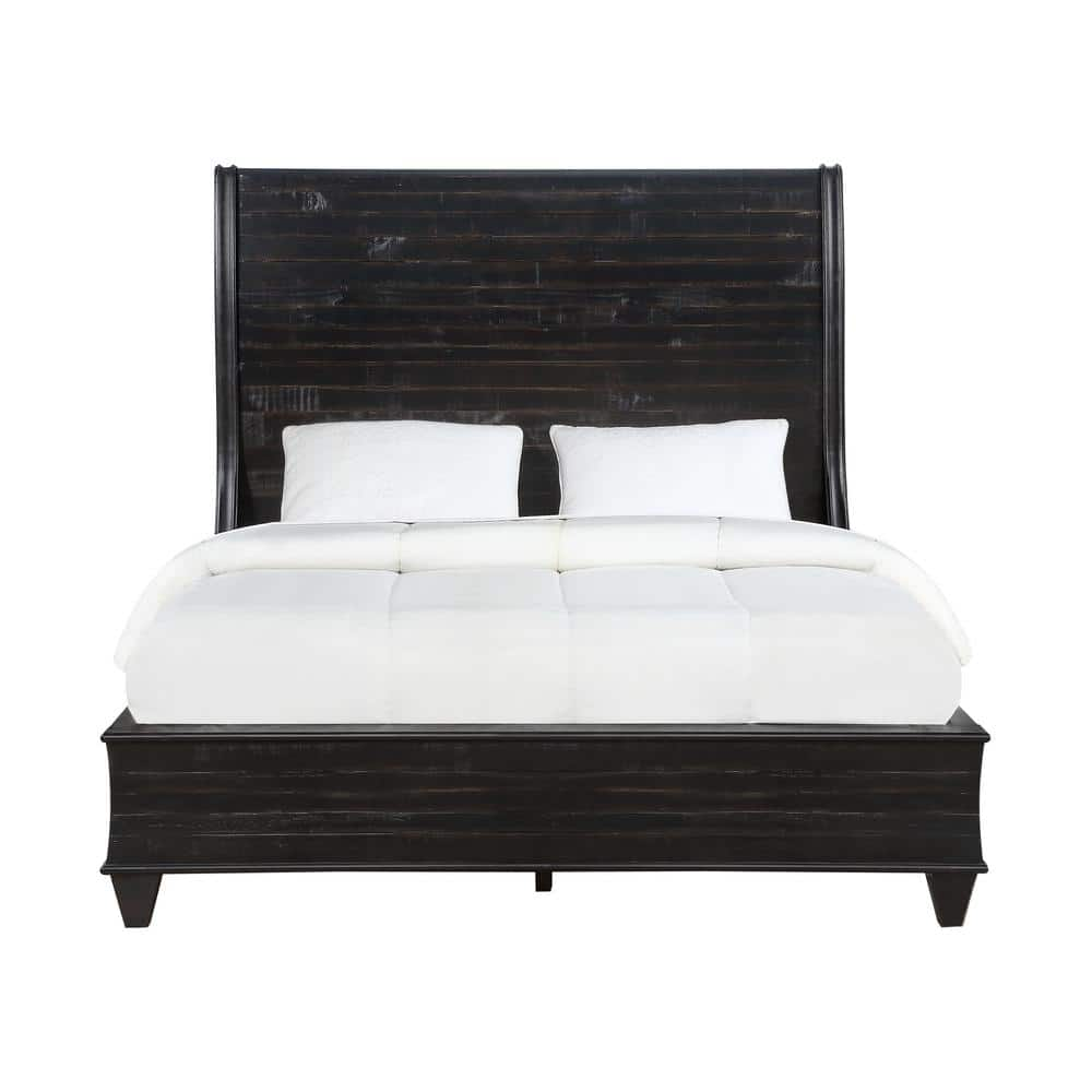 Modus Furniture Philip Black Dark Espresso With Platform Bed Mattress Support Full Sleigh Bed 3mt4h4 The Home Depot