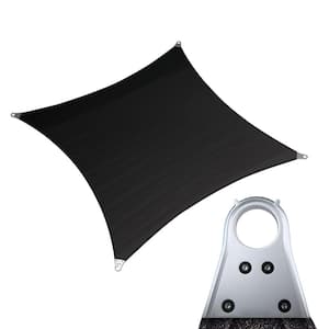 8 ft. x 12 ft. Super Ring Rectangle Shade Sail - Black