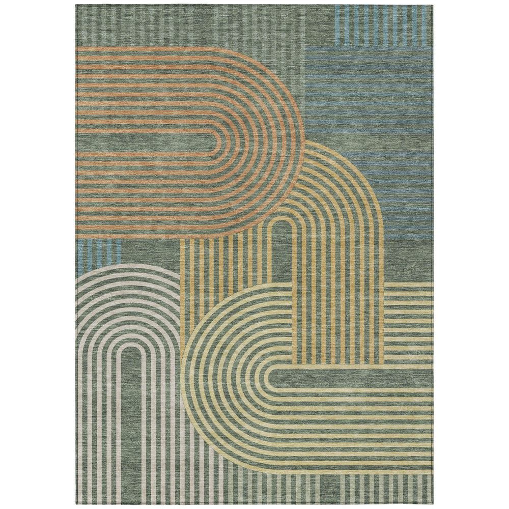 Chantille Machine Washable Indoor/Outdoor Abstract ACN2549 Basil 10 ft. x 14 ft. Area Rug price history on PriceWatchPro