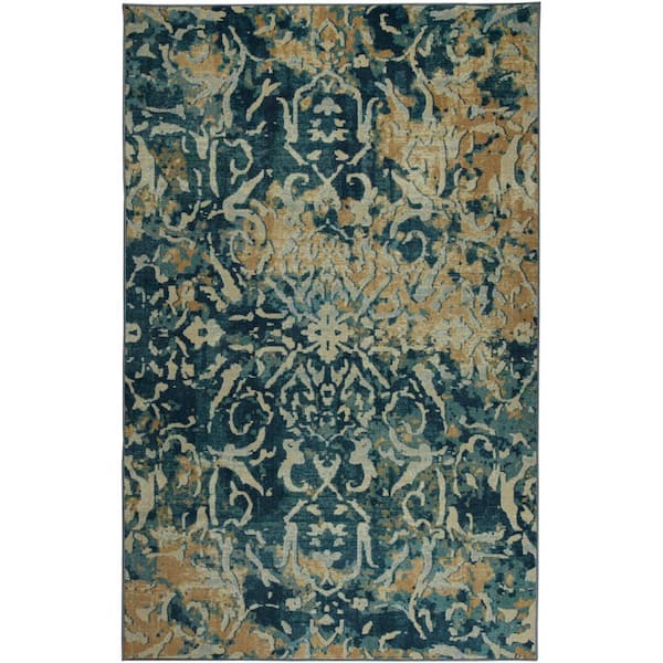 Mohawk Home Gard Blue 10 ft. x 14 ft. Abstract Area Rug-057594 - The