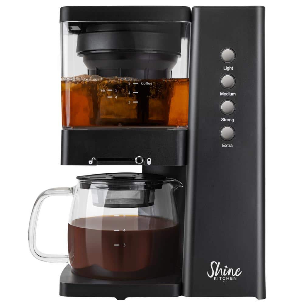 Shine Black Cold Brew Coffee and Tea Machine with Vacuum Technology