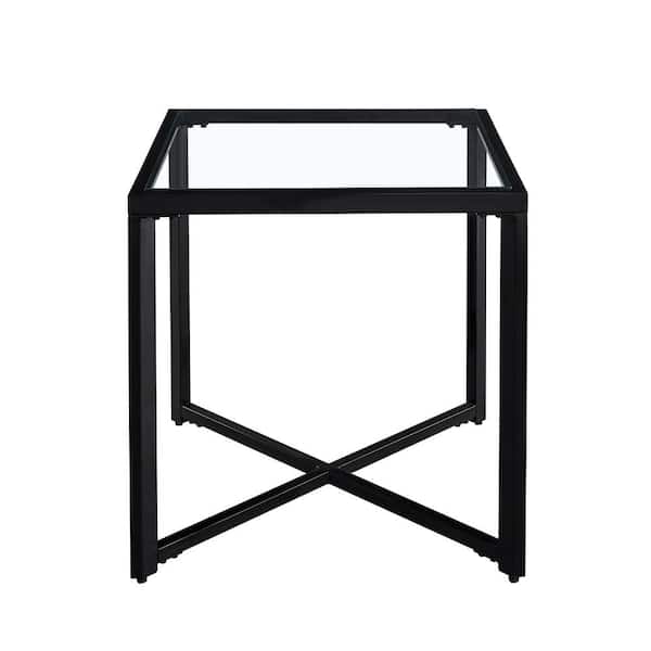 Steve Silver Crosby Black and Glass End Table
