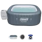 SaluSpa 6-Person 114 AirJets Inflatable Squared Hot Tub Spa, Grey