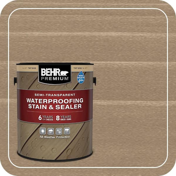 1 gal. #ST-143 Harbor Gray Semi-Transparent Waterproofing Exterior Wood Stain and Sealer