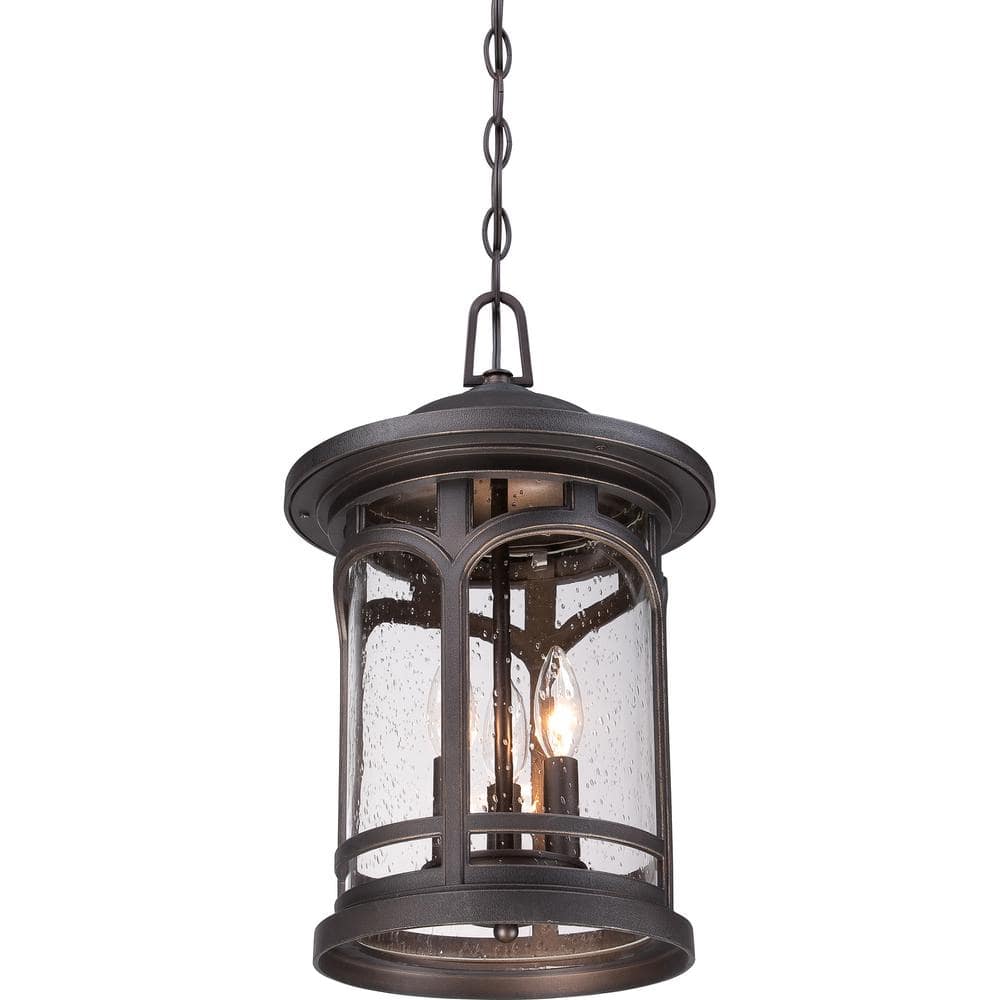 Palladian Bronze 18" Outdoor Pendant Light with Clear Glass