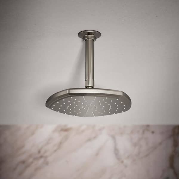 Occasion 1-Spray Patterns with 2.5 GPM 8 in. Wall Mount Fixed Shower Head in Polished Nickel