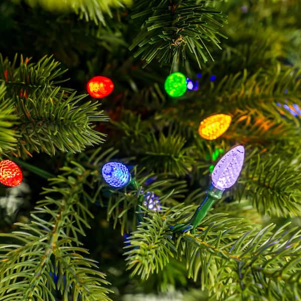 Glitzhome 7.5 ft. Prelit Green Full Fir Artificial Christmas Tree
