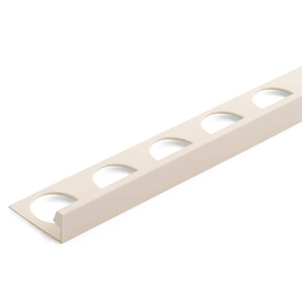 Sandstone 3/8 in. x 98-1/2 in. PVC L-Shaped Tile Edging Trim