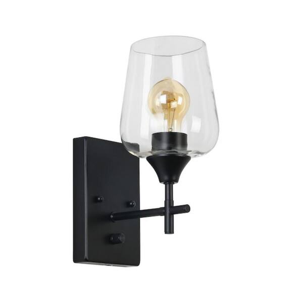 Jushua 6 in. 1Light Black Vanity Light, Modern/Contemporary Vanity