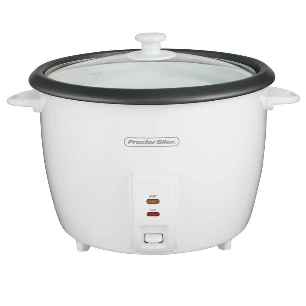 Proctor Silex 30-Cup White Rice Cooker-37551 - The Home Depot