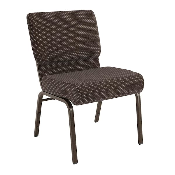 Carnegy Avenue Fabric Stackable Church Chair in Brown CGA-FD