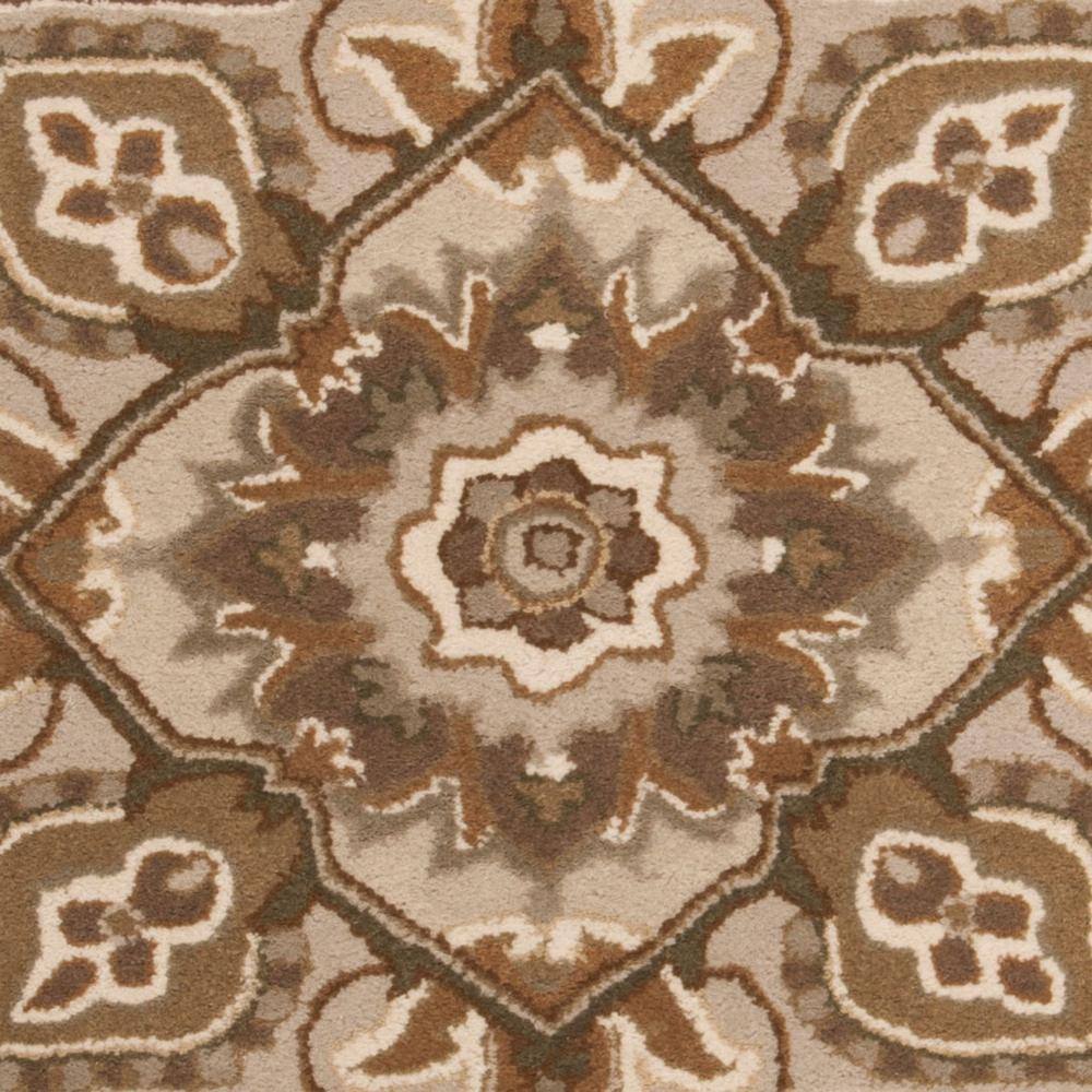 Handmade Tufted Elegance Brown Wool 7' Square Area Rug