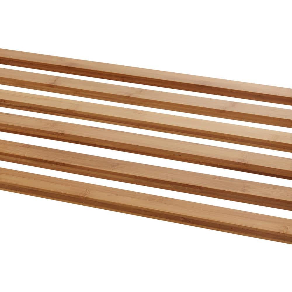 EcoStorage Bamboo and Bronze 3-Bag Laundry Cart with Wheels