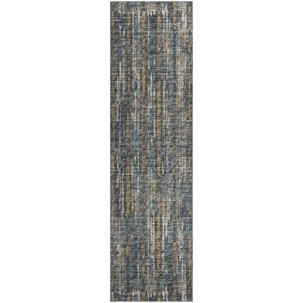 Addison Rugs Rylee Grey 2 ft. 3 in. x 7 ft. 6 in. Geometric Indoor/Outdoor Area Rug