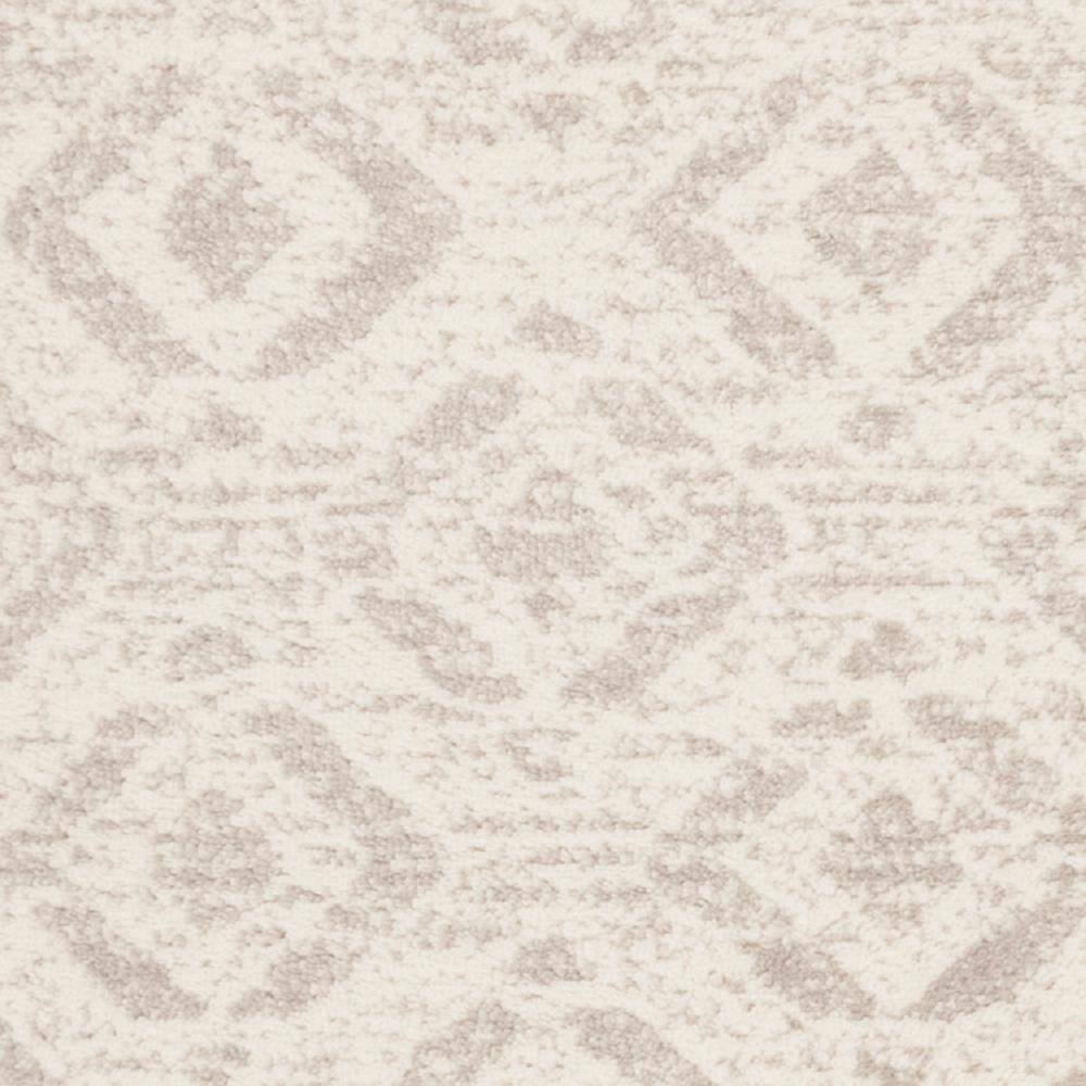 Ivory Medallion Easy-Care 2' x 6' Synthetic Runner Rug