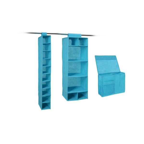 Neu Home 12 in. x 12 in. Blue Storage Bin (3-Pack)