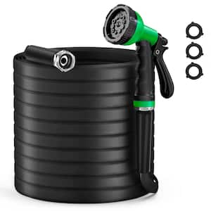 5/8 in. Dia. x 100 ft. Garden Hose, Non-Expandable Water Hose with 10 Function Hose Nozzle