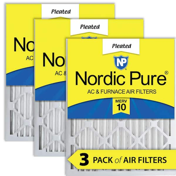 Nordic Pure 18 in. x 24 in. x 2 in. Dust and Pollen Pleated MERV 10 Air ...