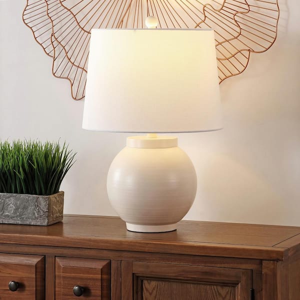 Lemeni 22 in. Cream Table Lamp