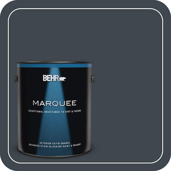 BEHR MARQUEE 1 gal. #PPU25-23 Winter Way Satin Enamel Exterior Paint & Primer