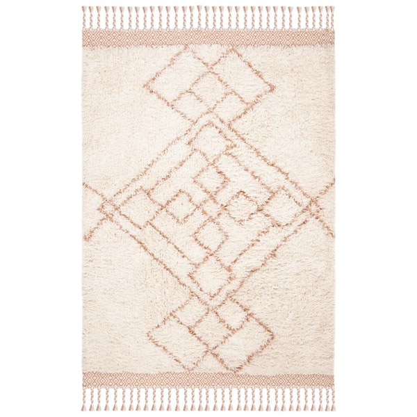 SAFAVIEH Casablanca Rust/Ivory 5 ft. x 8 ft. Geometric Area Rug