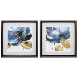 18 in. X 18 in. Brushed Silver Gallery Picture Frame Blue Note (Set of 2)