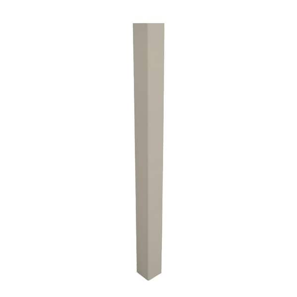 Weatherables 4 in. x 4 in. x 7 ft. Khaki Vinyl Fence Blank Post