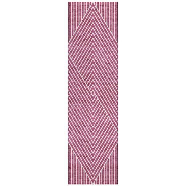 Chantille Machine Washable Indoor/Outdoor Abstract ACN937 Blush 2 ft. 3 in. x 7 ft. 6 in. Area Rug