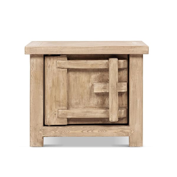 Jennifer Taylor Rowan 28.5 in. Solid Reclaimed Pine Wood Square Right ...