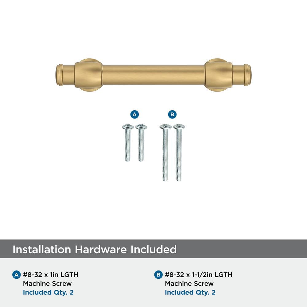 Winsome 3 in. (76mm) Traditional Champagne Bronze Bar Cabinet Pull