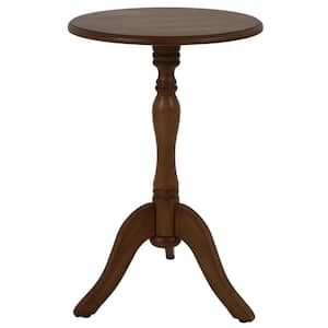 Simplify Honey Nut Pedestal Side Table